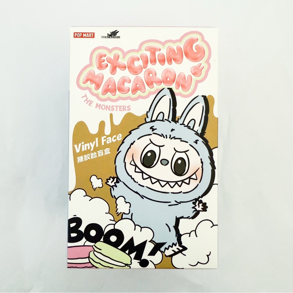POP MART Labubu Exciting Macaron Sesame Bean Plush Vinyl Pendant